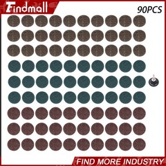 Findmall 90 Pcs 2″ Fine Medium And Coarse Torque Sanding Discs with 1/4″ Holder