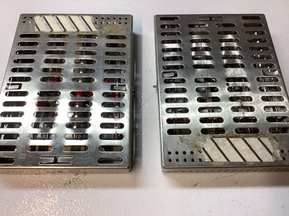 2 – DENTAL STERILIZATION CASSETTES WITH INSTRUMENTS USED
