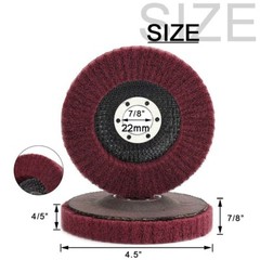 5PCS 4-1/2″ Nylon Flap Disc Metal Polishing Wheel Scouring Pad for Angle Grinder