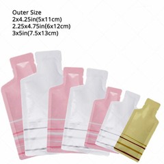 Multi-Color & Size Aluminium Mylar Glossy Flat Open Top Bottle Shape Pouch Bag