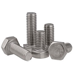 M12 x 1.0 Fine Thread 304 Stainless Steel Hex Head Bolts Hex Cap Screws DIN 933