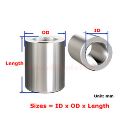 Bearing Steel Sleeve Bushing ID 17/18/19/20mm Wear-Resistant Standoff Spacers