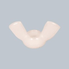 10 Pack 1/4-20 Nylon Wing Nuts – Off White(Natural Nylon Finish) WN1/4-20N