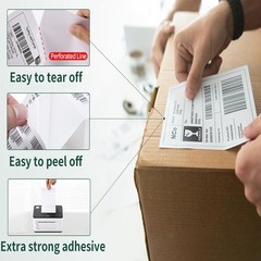 20 Roll Blue 4×6 Direct Thermal Shipping Blank Labels for Zebra & Rollo 250/Roll