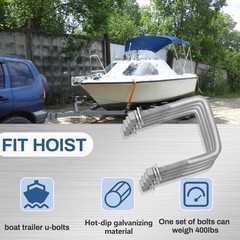 4 Pcs Hot Dipped Galvanized Square U-Bolts,1/2″ D x 3 1/16″ W x 4 5/16″ L,3 i…