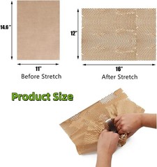 Honeycomb Packing Paper Sheets, 50 Pcs, 11″ x 14.5″ Bubble Cushioning Wrap fo…