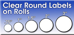 CLEAR 1/2″ Round Tab Mailing Envelopes Seal Gift Boxes Labels | 1000 Labels 1 RL