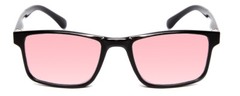 Medspex L2007 C1 Black FL41 Pink Anti-Migraine Reduce Light Sensitive Eyeglasses