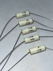 .01uf 160V Axial Film Polystyrene Capacitor 160 Volts 10000pF New Lot of (5)