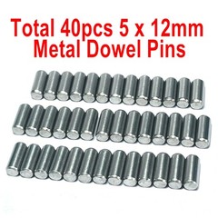 40 PCS 5x12mm Dowel Pins Metal M5 5mm Shelf Pegs Support 304 Stainless