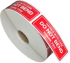 1X3 Inches Handle with Care – Do Not Bend – Thank You Self Adhesive Shipping War