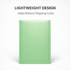 Green Padded Poly Mailers #0 6.5×10 Self Seal Shipping Envelopes