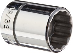 Williams B-1219 3/8 Drive Shallow Socket, 12 Point, 19/32-Inch, Chrome