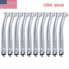 10 Packs NSK Style Dental High Speed Handpiece Push Button 4Hole Air Turbine USA