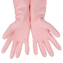 3 Pairs Latex~Free Rubber Dishwashing Gloves, 13 in, Reusable Nitrile