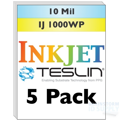 Inkjet Teslin Synthetic Paper For Making PVC-Like ID Cards – 5 Sheets
