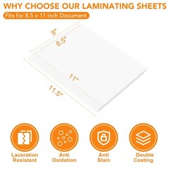 CAREGY Thermal Laminating Pouches, 300 300PACK-3Mil (9 x 11.5Inches), Clear
