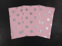 10 – 500 6×9 SILVER STARS Poly Mailers Lightweight Pink Shipping Bags
