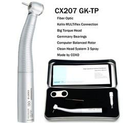 COXO Dental Fiber Optic LED High Speed Turbine Handpiece fit KAVO Coupler 6 Pin