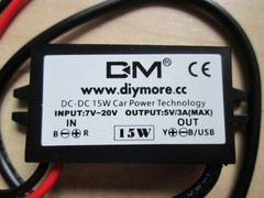 DC-DC Step Down Converter USB-C 12V to 5V 3 Amps 15 Watts Sealed #E60AE