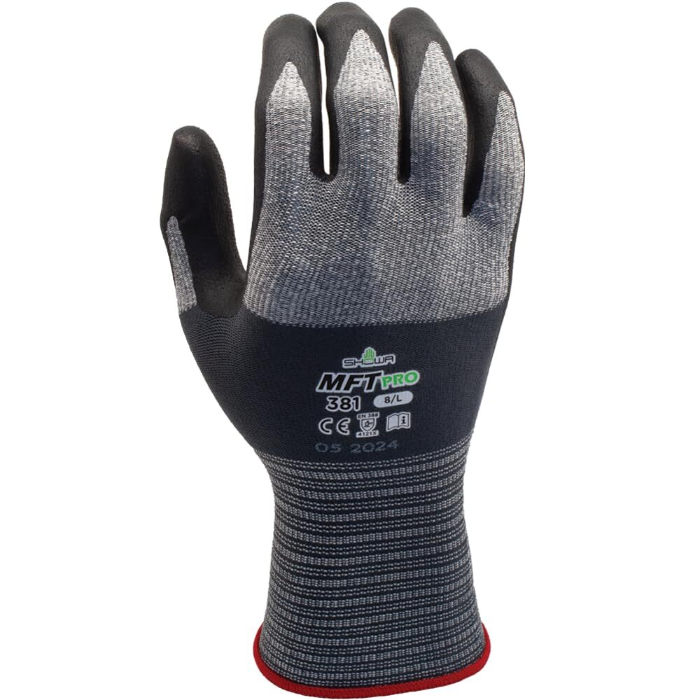Mft Pro 381 Microporous Foam Nitrile Palm Coated General Purpose Safety Glove Wi