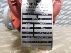 USED 2″ Jordan Valve 601 Stainless Steel Sliding Gate Valve 10 – 30 PSI