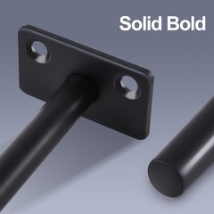 8 Pcs 6″ Black Solid Steel Floating Shelf Bracket Blind 6 Inch,