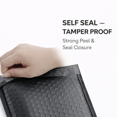 Black Bubble Mailers 6.5×10 Poly Padded Envelopes Self Seal Shipping Bags Bulk