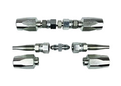 2x Hydraulic Hose Repair Kits – 1/4 ID 2-Wire Hose Reusable Field Repair Fitting