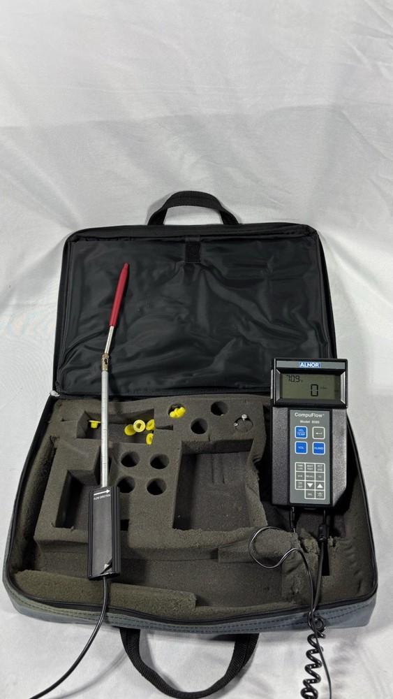 ALNOR Compuflow Thermo-anemometer Model CF 8585 Air Velocity Meter. Lot#1