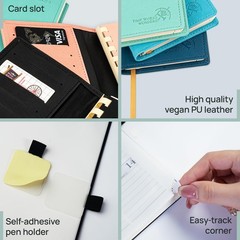 2026 2027 Pocket Planner Purse Size Academic Hourly Soft Cover Brown 3.5×6.5