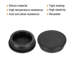 3pcs T-Shaped Silicone Plugs 51.3mm 2″ Dia Snap in Plug Seal Round Black