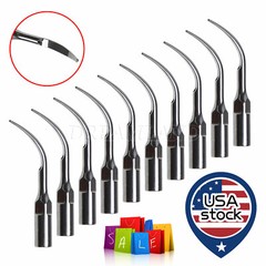10x Dental Ultrasonic Piezo Scaler Tips Fit Woodpecker EMS Cavitron Handpiece