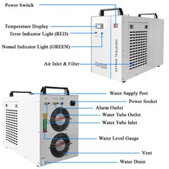 100W Co2 Laser Engraver Cutter 40×32 Autofocus+Rotary Axis+CW5200 Water Chiller