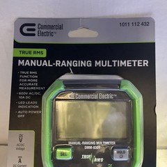 Commercial Electric True RMS Manual-Ranging Digital Multimeter 600-Volt