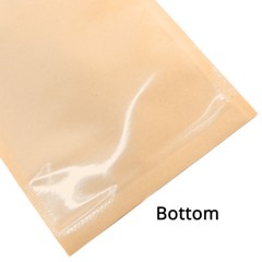 Many Sizes Clear Front Kraft Paper Back Mylar Flat Zip Lock Bag w/ Round Hole