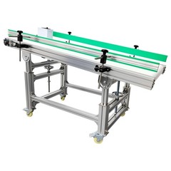 59×19.7in PU Belt Conveyor Machine Food Inclined Conveyor110V 120W Highly Adjust