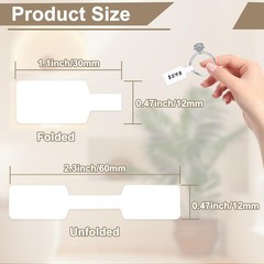 AZUREAL 1000PCS Jewelry Tags, White 6.8 x 1.2 cm or 2.7 x 0.47 inches,