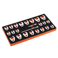 VEVOR Crowfoot Wrench Set 3/8″ Drive 24-Piece Crows Foot Wrench Set SAE Metric