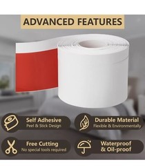 Vinyl Wall Base Baseboard Molding Trim 4″x 20FT Flexible Self Adhesive White