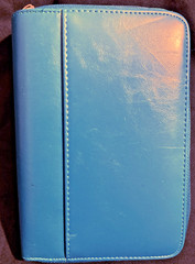 Teal Blue Mundex Zippered Faux Leather Planner Organizer Wallet Agenda by Mundi