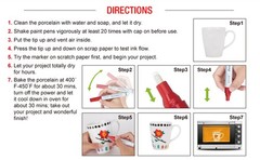 Acrylic Paint Pens for Porcelain, Professional Ceramic Drawing, 12 colors