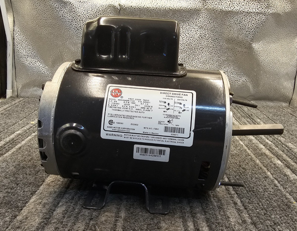 US Motors K55HXABW-1151 329311 Direct Drive 3/4 HP 1680 RPM 115/230v 60hz 1ph