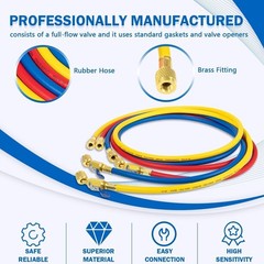 29986 Plus II 1/4″ Hose &Compact Ball Valve End Refrigerant Charging Hose 72″