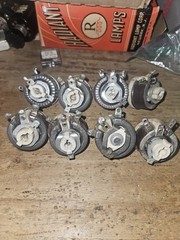 8 RARE VINTAGE WESTERN ELECTRIC-KS OHMITE TRU OHM RHEOSTATS TYPE J MORE