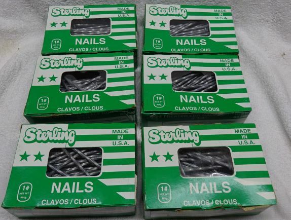 ** 6 pounds – STERLING Brand – 3 1/4 inch Spiral TREATED LUMBER GALVANIZED NAILS