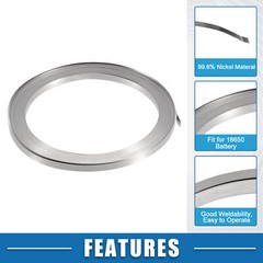 Pure Nickel Strip 99.6% Nickel 0.1x3mm 32.8ft Nickle Tabs Silver Tone Universal
