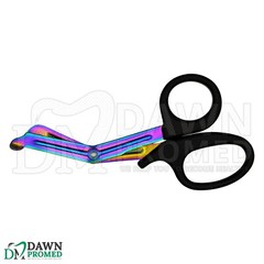3 EMT Scissors 7.25″ Rainbow Blades with Black Handle Utility Shears German Gr