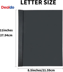 TBC6-25-BK Thermal Binding Covers, 1/4 Inch, Black, Letter Size Holds 55 Sheets,