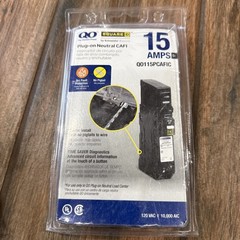 Square D Circuit Breaker 15A – Plug-on Neutral CAFI – QO115PCAFIC – New – NIB